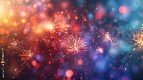 Stunning Fireworks Display Generative AI © studio clever