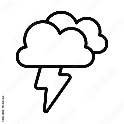 Simple Storm icon. The icon can be used for websites, print templates, presentation templates, illustrations, etc