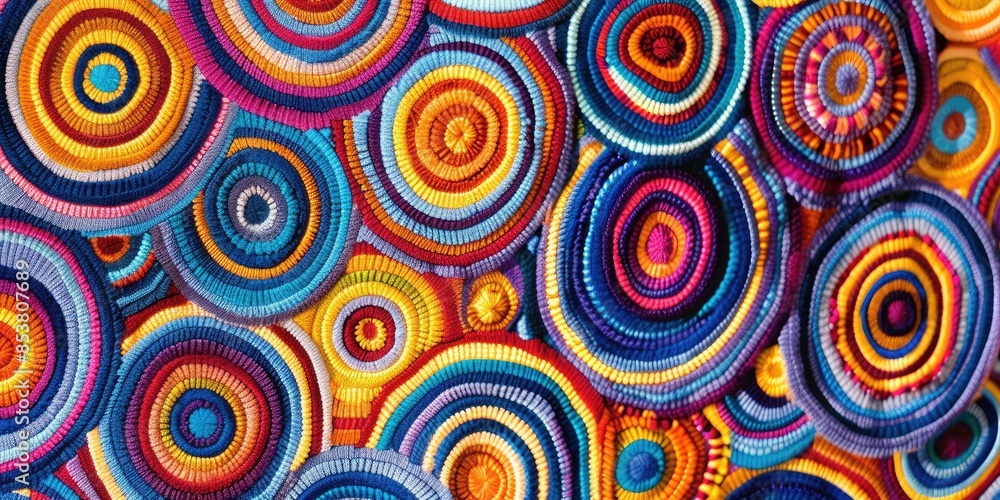 Vibrant Yarn Circles Pattern Vibrant Yarn Circles Pattern