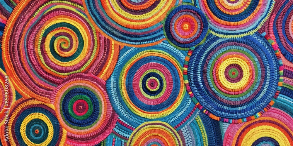Colorful Circular Textile Art Colorful Circular Textile Art