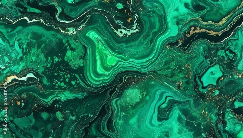 Fototapeta premium Serene Green Marble: A Tranquility-Inducing Abstract