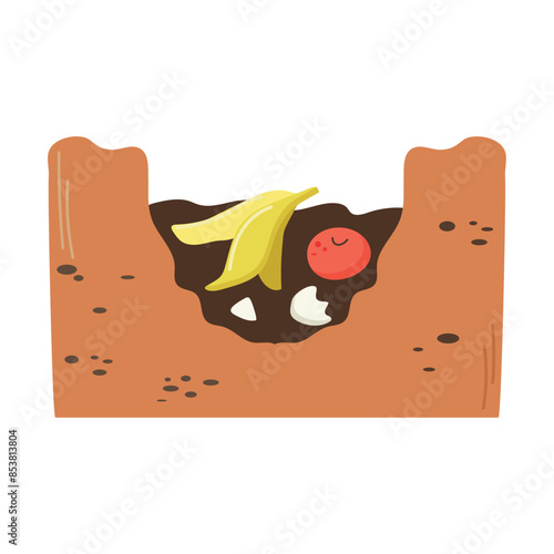Compost pit icon clipart avatar logtotype isolated vector illustration