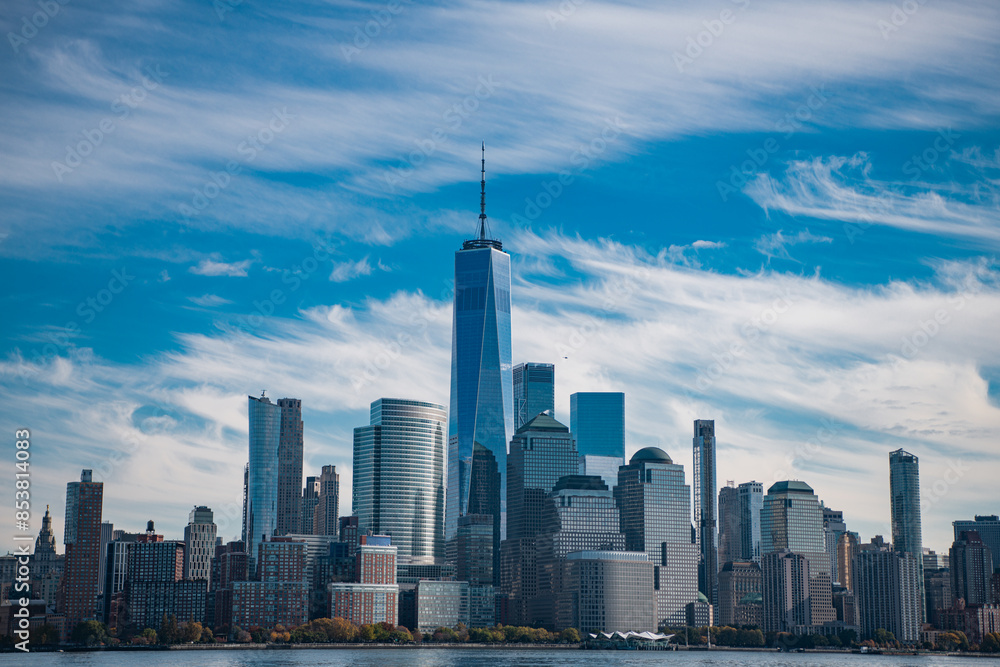Obraz premium New York City skyline, cityscape of Manhattan in USA.