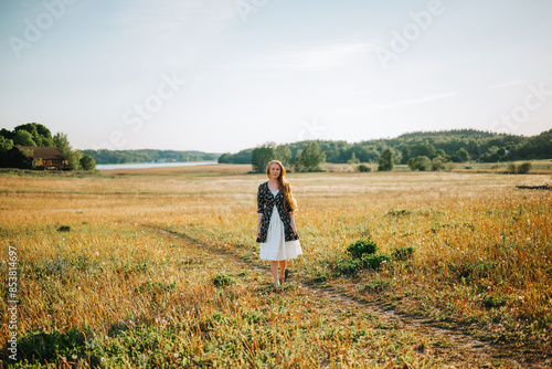person walking in the field