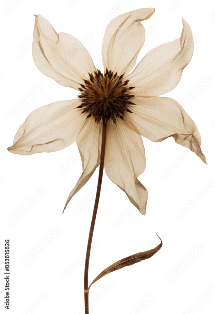 Fototapeta premium PNG Real Pressed a flannel flower petal plant asteraceae.