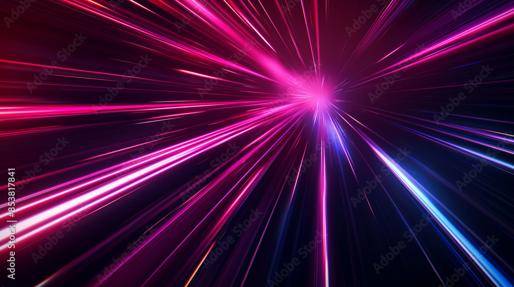 Obraz premium The neon lines and rays background, Illustration