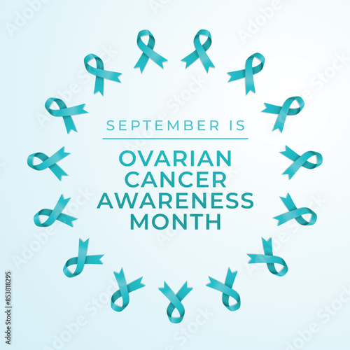 ovarian cancer awareness month design template great for celebration. blue ribbon vector design. flat ribbon design. vector eps 10