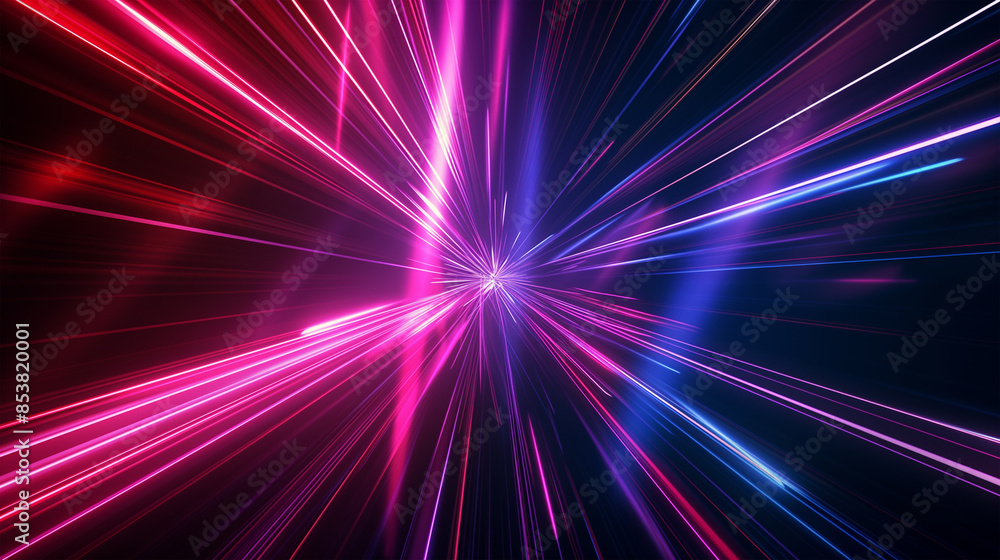The neon lines and rays background, Illustration The neon lines and rays background, Illustration