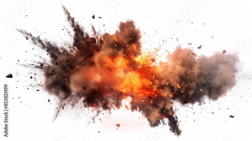 Explosive Burst - Dynamic Explosion Generative AI photo