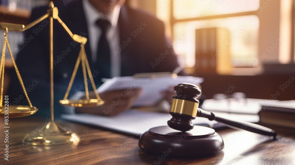 Personal injury lawyer discussing case close up, copy space personal injury claims legal office Personal injury lawyer discussing case close up, copy space personal injury claims legal office