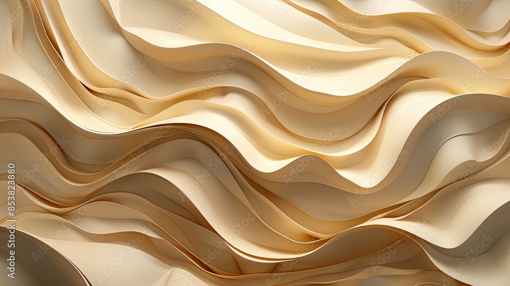 Obraz premium Abstract waves with vibrant orange and teal gradients