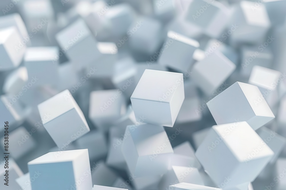 abstract random white cubes floating in space creating a unique geometric backdrop minimalist 3d render abstract random white cubes floating in space creating a unique geometric backdrop minimalist 3d render