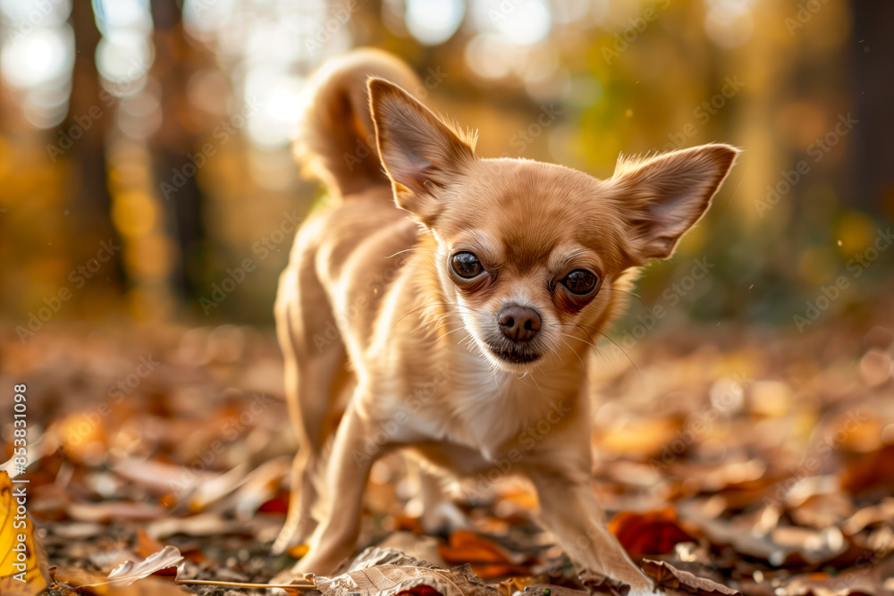 Small cute chihuahua stretching front legs out Small cute chihuahua stretching front legs out