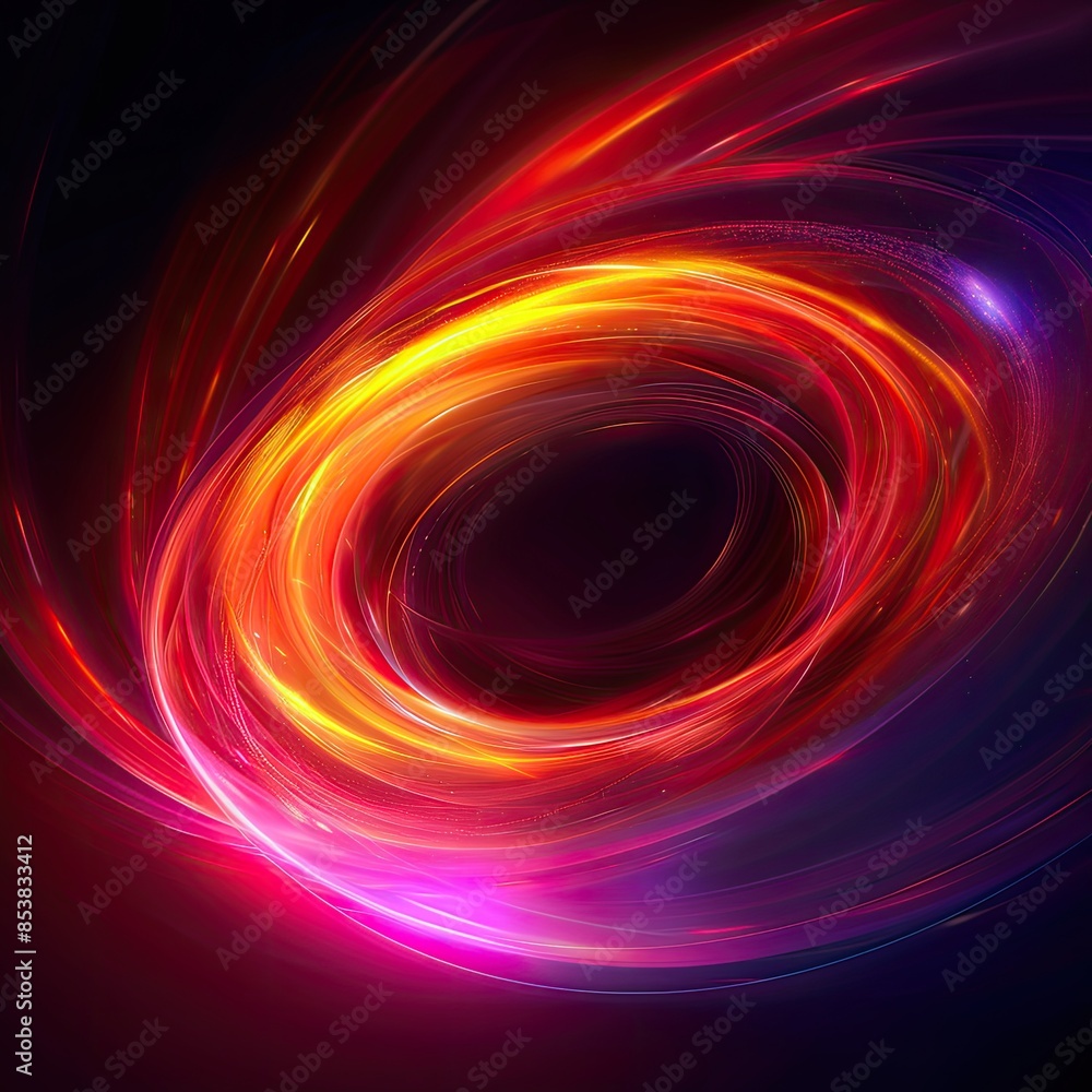 Colorful Neon Swirl Space Art Colorful Neon Swirl Space Art