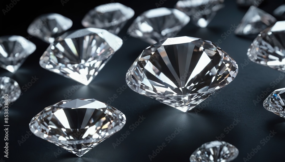 Realistic diamonds on black background
Realistic diamonds on black background