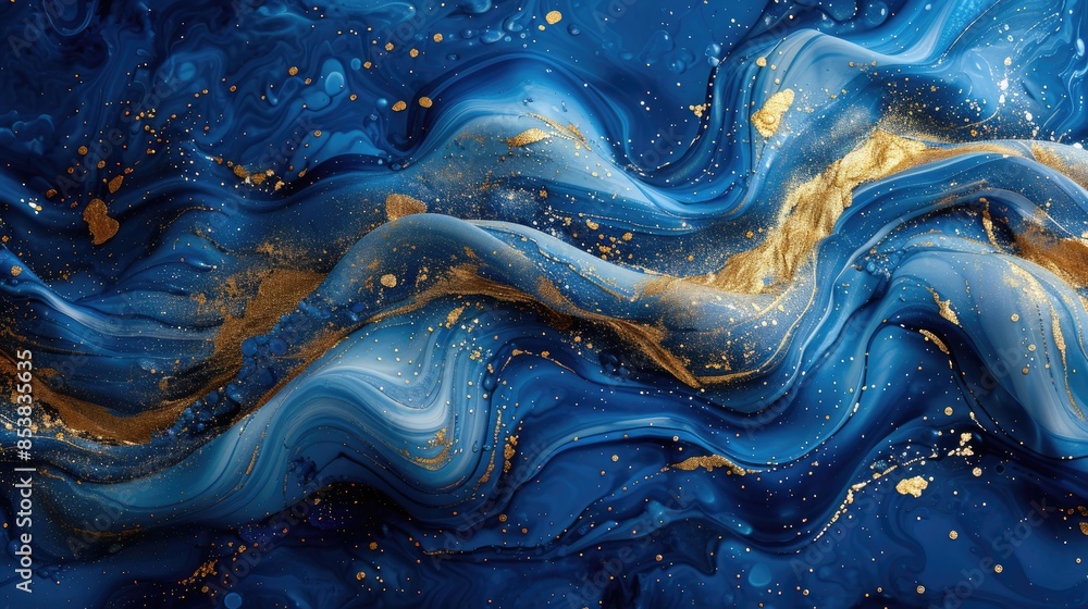 Elegant waves with golden accents Elegant waves with golden accents