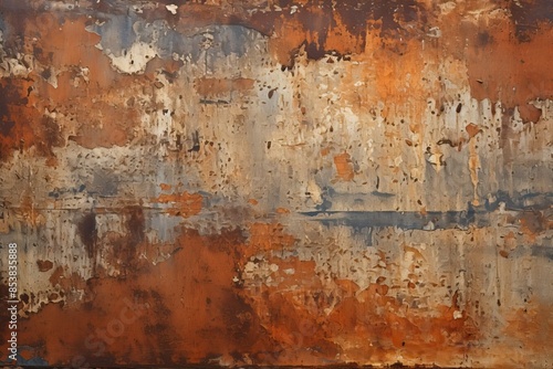 Rusty corrugated iron sheet texture. Rusty metal background.