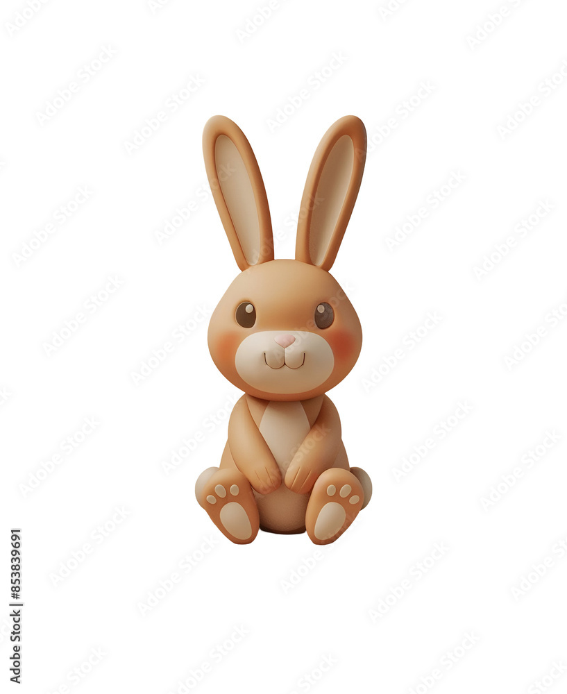 Happy Bunny Poses in 3D Render, Isolated on Transparent Background, PNG Happy Bunny Poses in 3D Render, Isolated on Transparent Background, PNG