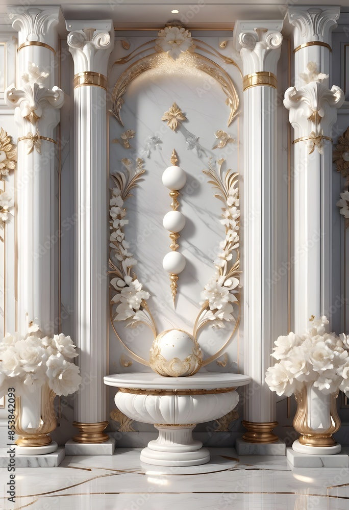 Fototapeta premium 3D Wall Home Interior Wallpaper