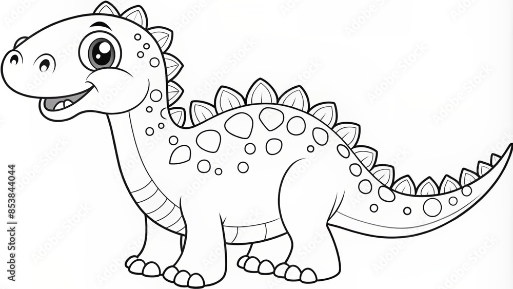 Line Drawing of Dinosaur. Coloring Dinosaur. Children's coloring books. Line Drawing of Dinosaur. Coloring Dinosaur. Children's coloring books.