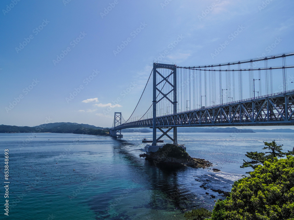 【徳島県】鳴門市・千畳敷から見た大鳴門橋 【徳島県】鳴門市・千畳敷から見た大鳴門橋