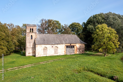 An old abandoned stone church in the countryside © ako-photography