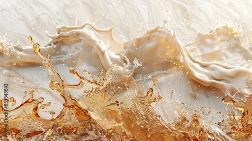 Liquid pouring on white surface