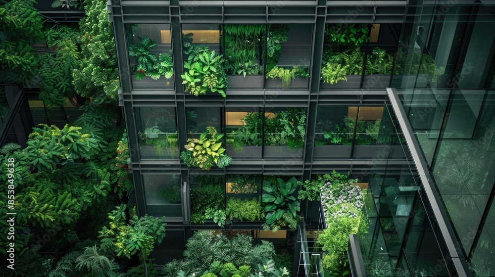 A building covered in plants and foliage A building covered in plants and foliage