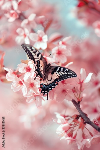 A butterfly perches on a branch of a tree, enjoying the surroundings © Alexander Chaykin