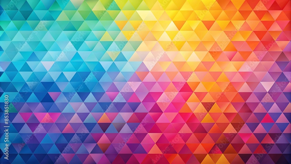 Geometric rainbow background. Colorful triangles. Abstract geometric pattern. Bright colors and triangles. Rainbow mosaic Geometric rainbow background. Colorful triangles. Abstract geometric pattern. Bright colors and triangles. Rainbow mosaic