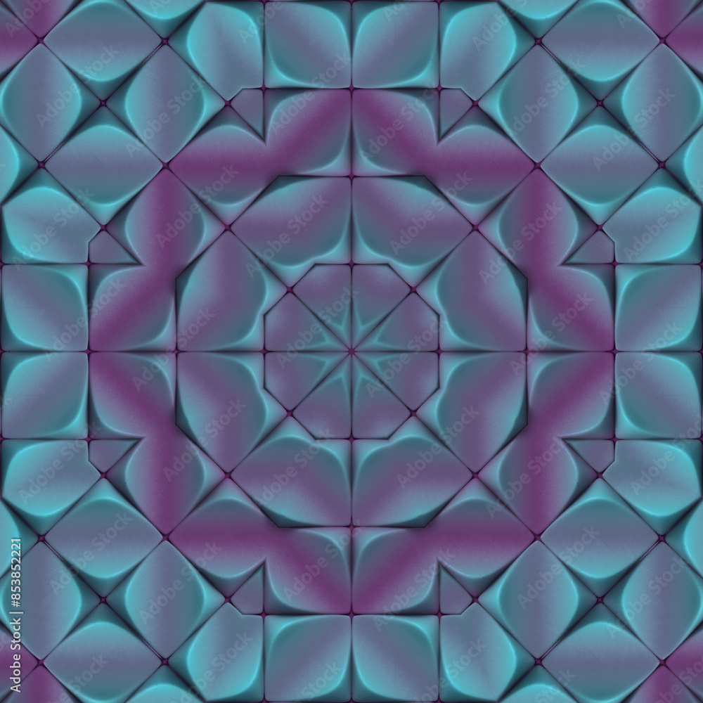 Fototapeta premium Digital illustration of a symmetrical star pattern composed of many polygons. 3d rendering