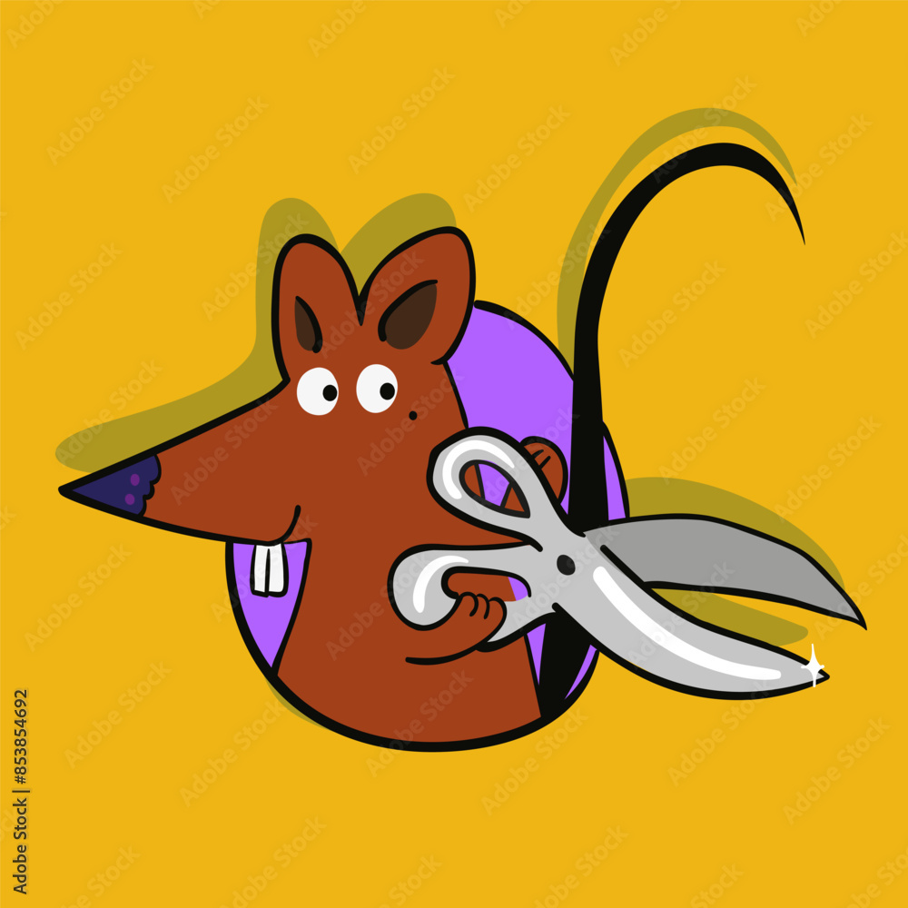 isolated cartoon mouse rat characters illustration in vector. object icon for poster sticker design logo print isolated cartoon mouse rat characters illustration in vector. object icon for poster sticker design logo print