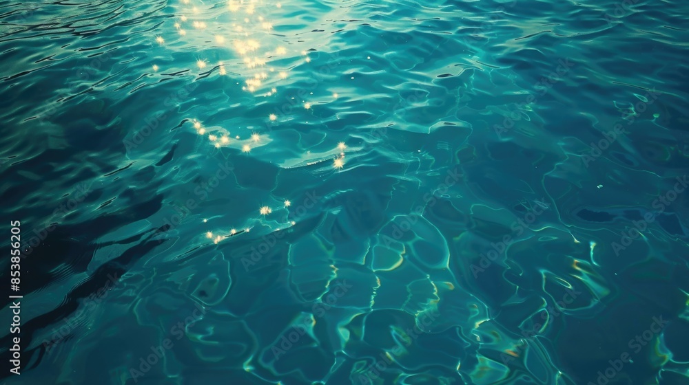 A serene scene with sunlight reflecting off the calm water's surface A serene scene with sunlight reflecting off the calm water's surface