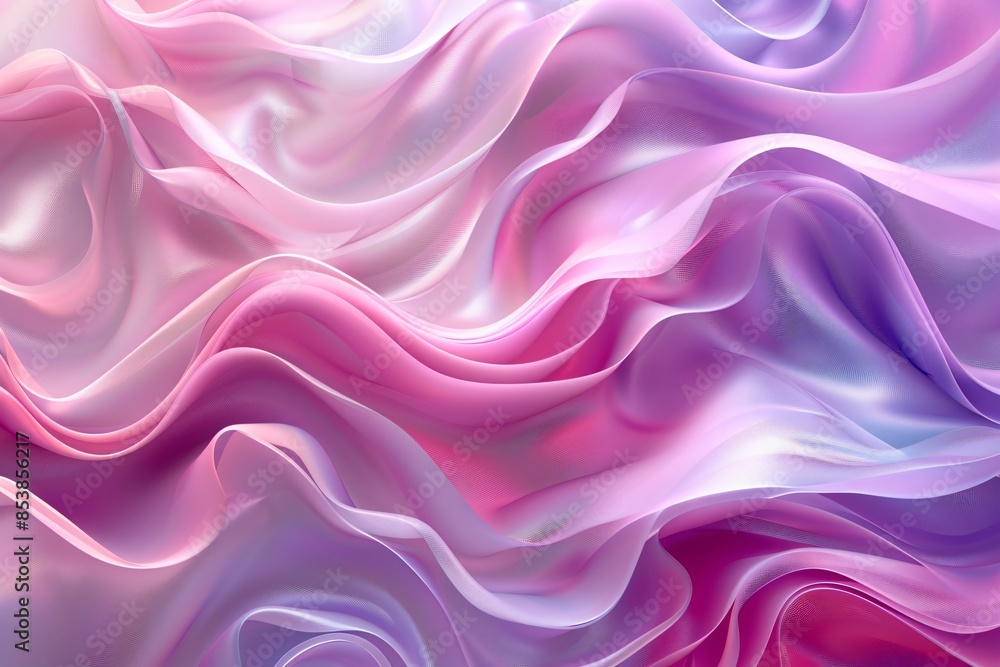 Obraz premium Close up pink purple fabric wave pattern