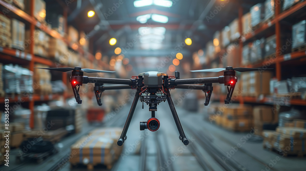 tethered drone in a big warehouse, high sharpness,generative ai tethered drone in a big warehouse, high sharpness,generative ai