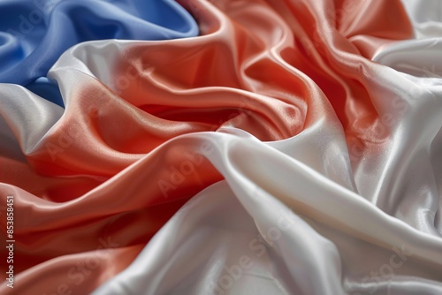 Close-up of red, white, blue fabric photo