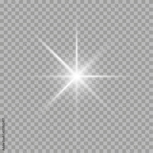Vector transparent sunlight special lens flare light effect. PNG. Vector illustration.