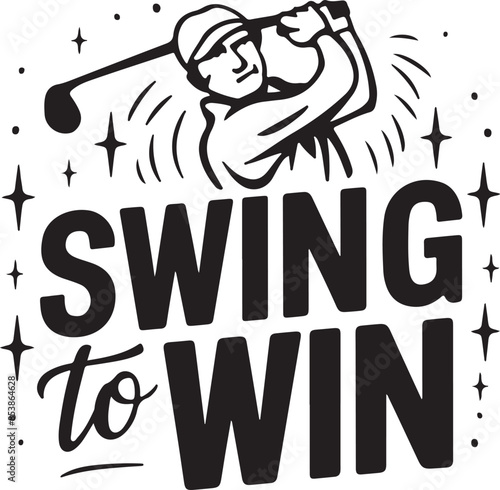 Swing to Win Golf Vector