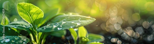 Vibrant Macro View of Dewy ...