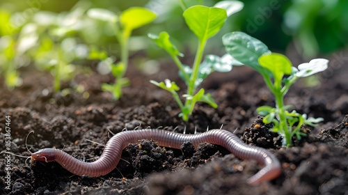 Detailed Shot of Earthworms...