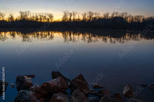 morning reflections winton woods ohio photo