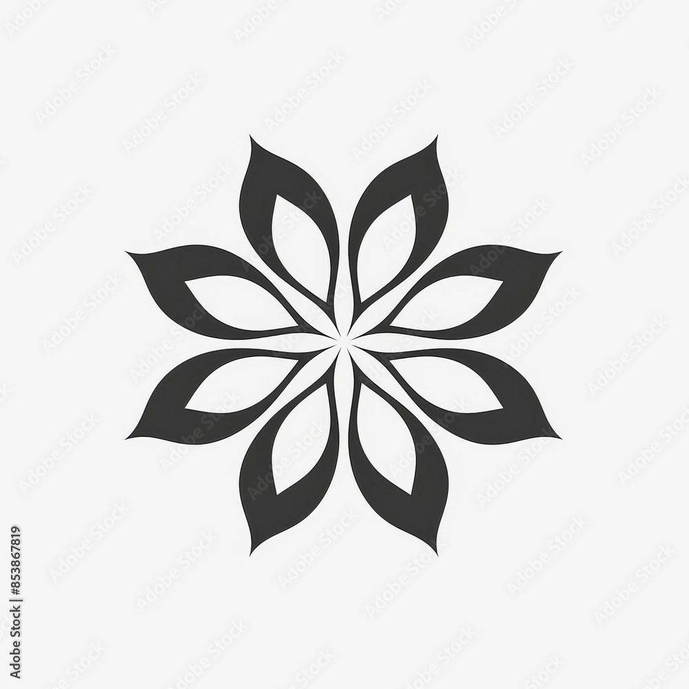 A geometric icon symbol in the form of a bold line for use in decoration, logos, and patterns A geometric icon symbol in the form of a bold line for use in decoration, logos, and patterns