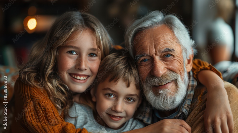 Grandparents playing with their grandchildren, showing oxytocin's effects on bonding. Grandparents playing with their grandchildren, showing oxytocin's effects on bonding.