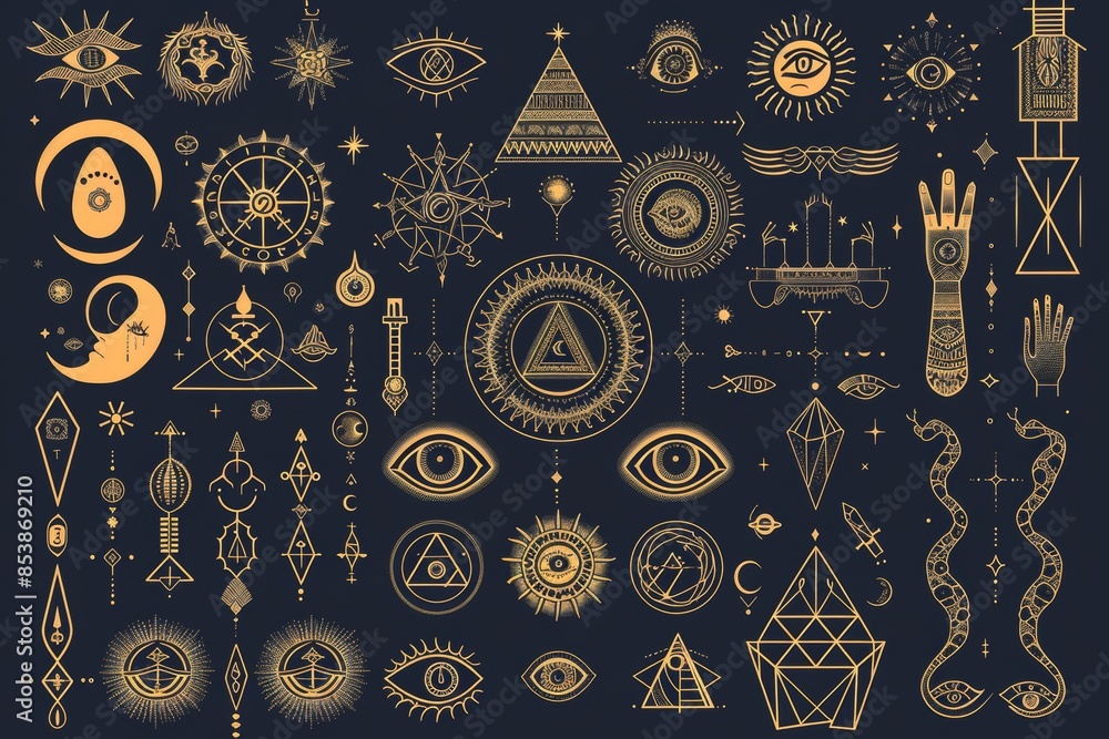 Handdrawn set mega collection bundle Dark Holly Doodle spiritual occultism vintage boho line esoteric spiritual Handdrawn set mega collection bundle Dark Holly Doodle spiritual occultism vintage boho line esoteric spiritual
