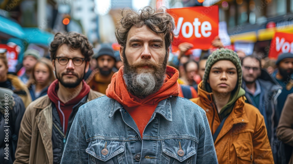 Diverse group of people holding Diverse group of people holding