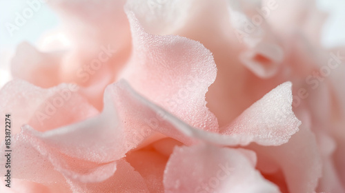Wallpaper Mural closeup of exquisite rose petal sorbet, a closeup of exquisite rose petal sorbet, its soft pink color and delicate floral flavor presented against a white backdrop Torontodigital.ca