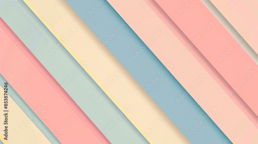 Obraz premium Pastel light colored rainbow graphic background with diagonal stripes