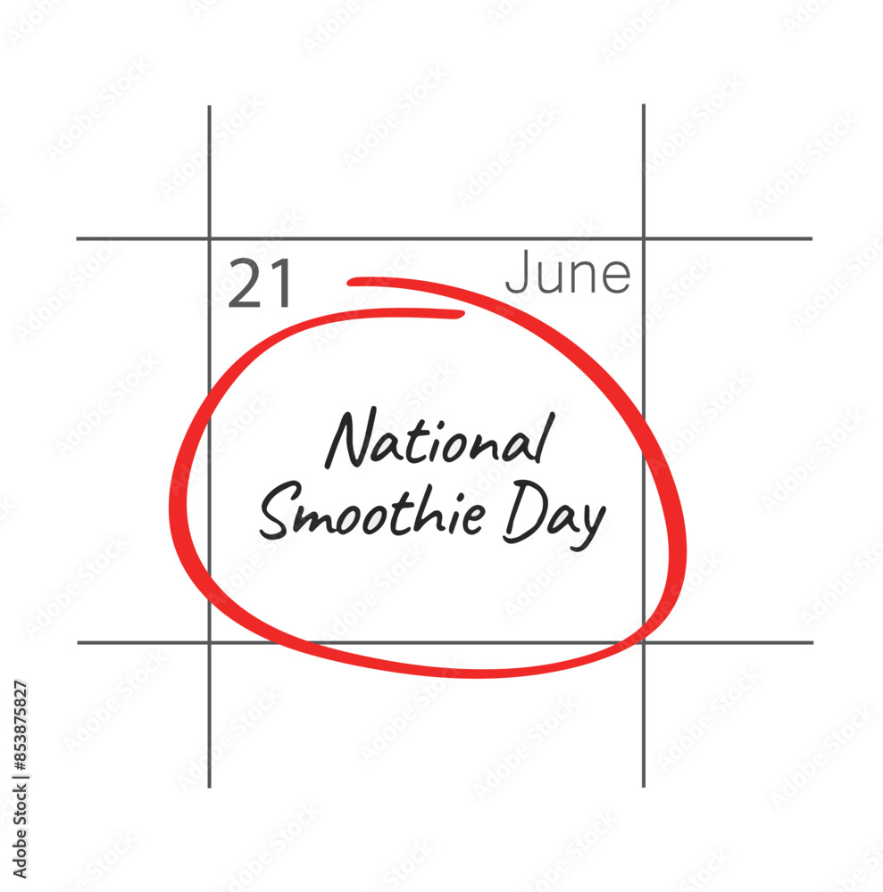 Obraz premium National Smoothie Day, icon, vector.