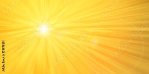 Wallpaper Mural Illustration of the sun shining brightly. Yellow-orange gradient banner. Summer time. Torontodigital.ca