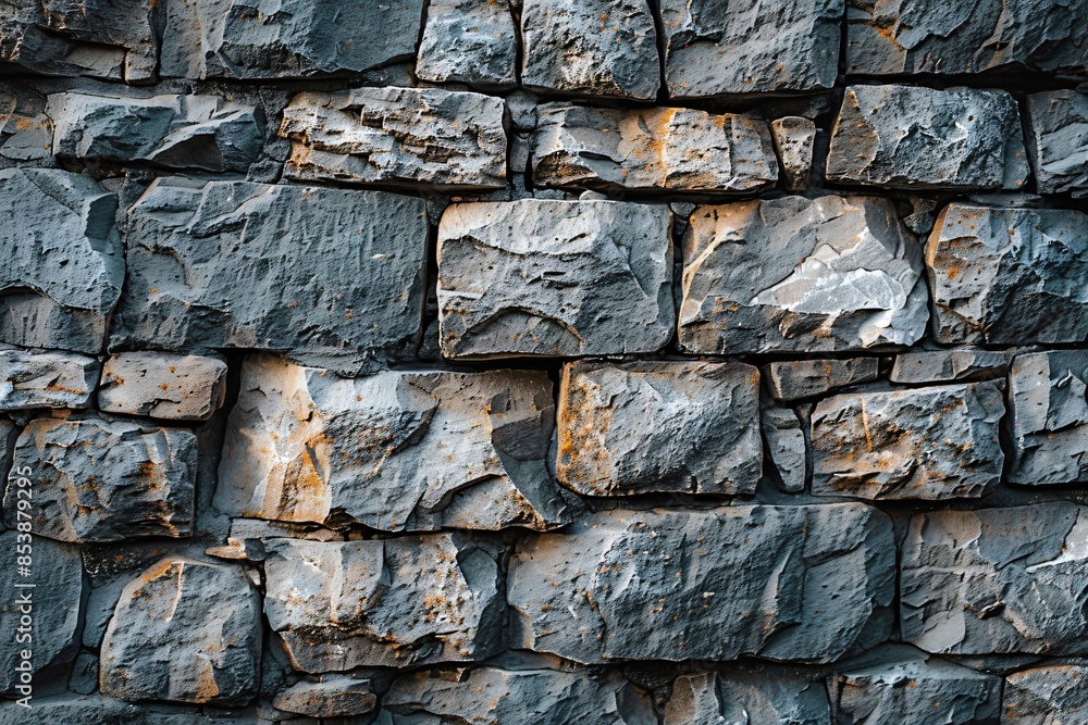 Fototapeta premium Stone wall with fire hydrant